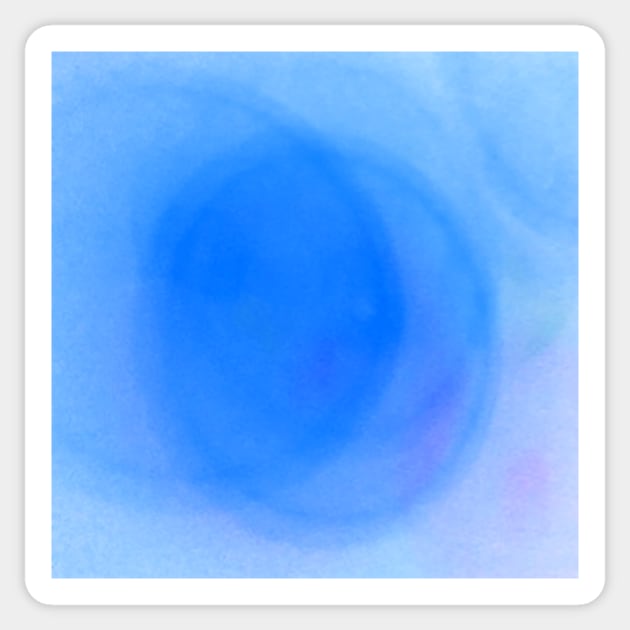 Accidental Abstraction, Lens Flare, Tie Dye Effect, Blue and Violet Sticker by Neil Feigeles